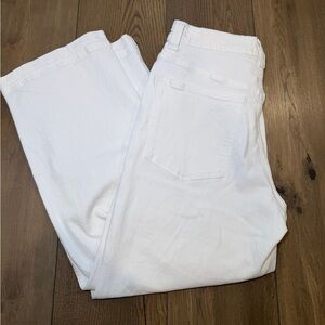 Madewell Perfect Vintage Wide Leg Crop - White. Size 29